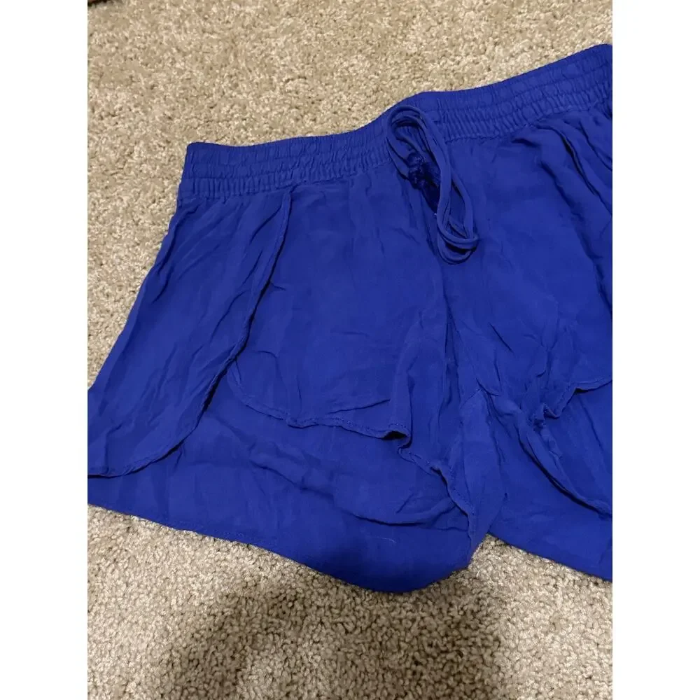 Aerie Flowy Boho Flutter Shorts Cobalt Blue Size Small